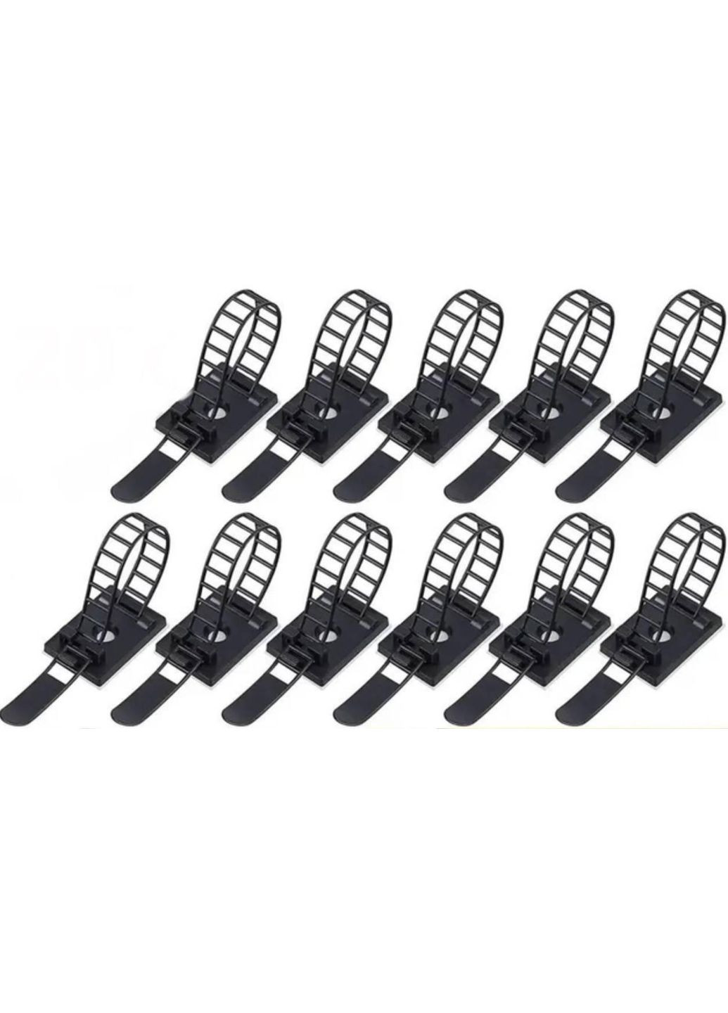 Органайзер Фіксатор кабелю тримач для дроту стяжка самоклеючий 50 шт SL Чорний CHOICE (349844319)