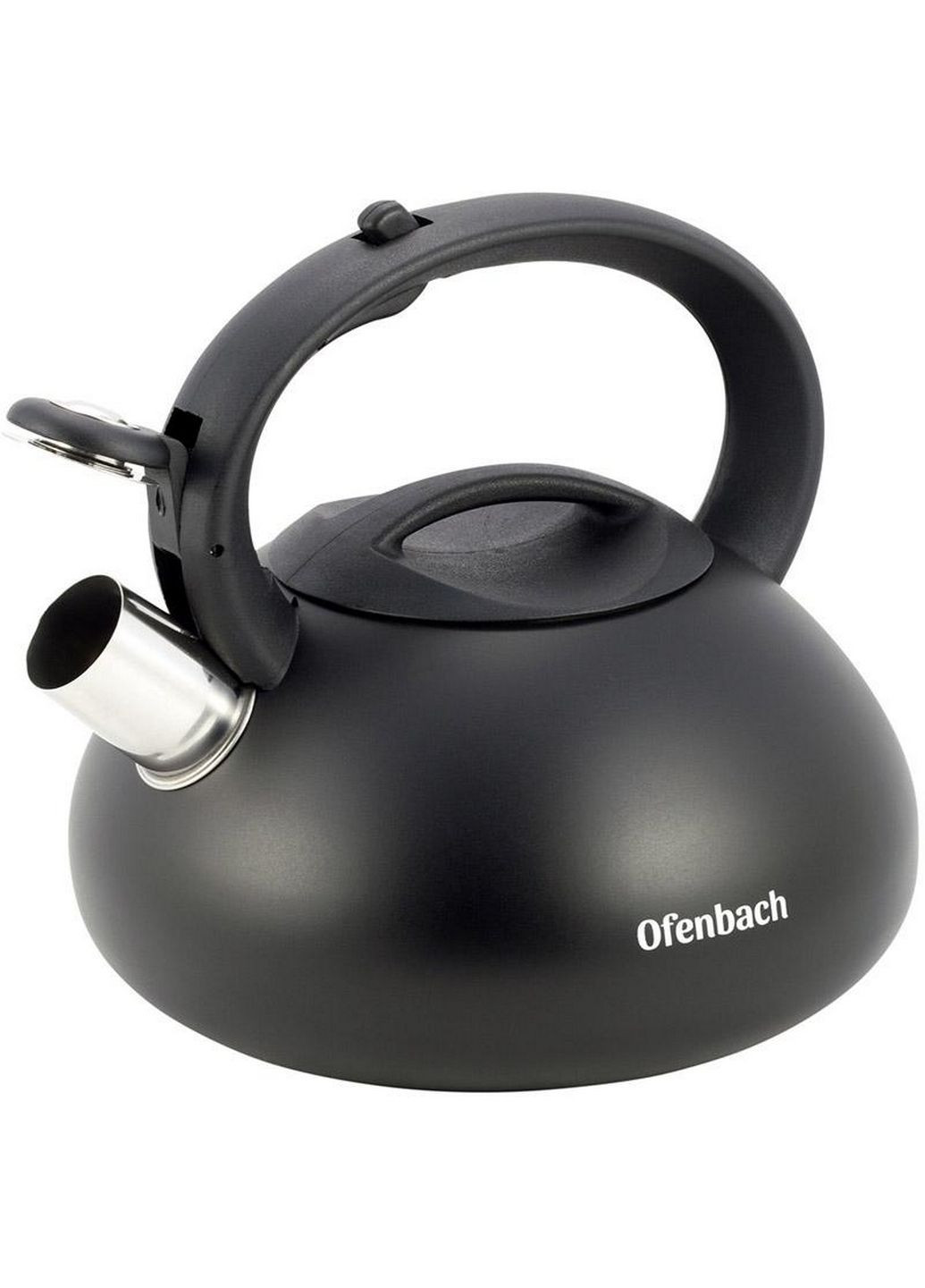 Чайник Happy Kettle з нержавіючої сталі зі свистком, матовий 19,5 см Ofenbach (289463344)