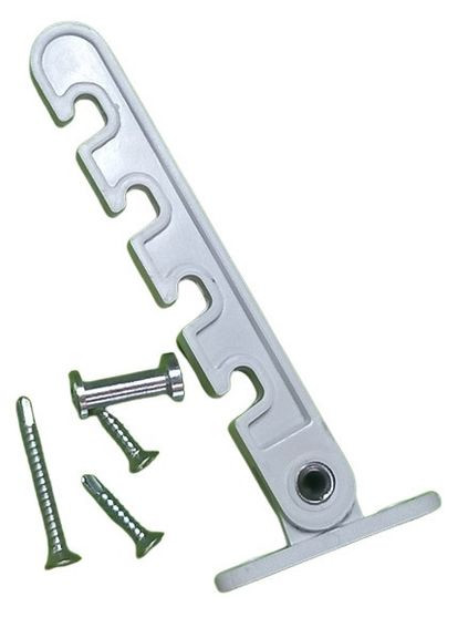 Ограничитель открытия Гребенка ПВХ с металлическим роликом белый с саморезами Akpen (362160905)