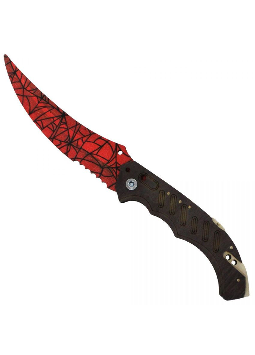 Іграшка дерев'яний ніж розкладний "FLIP (Crimson web)" (FLI-S) Сувенір-Декор (362452253)