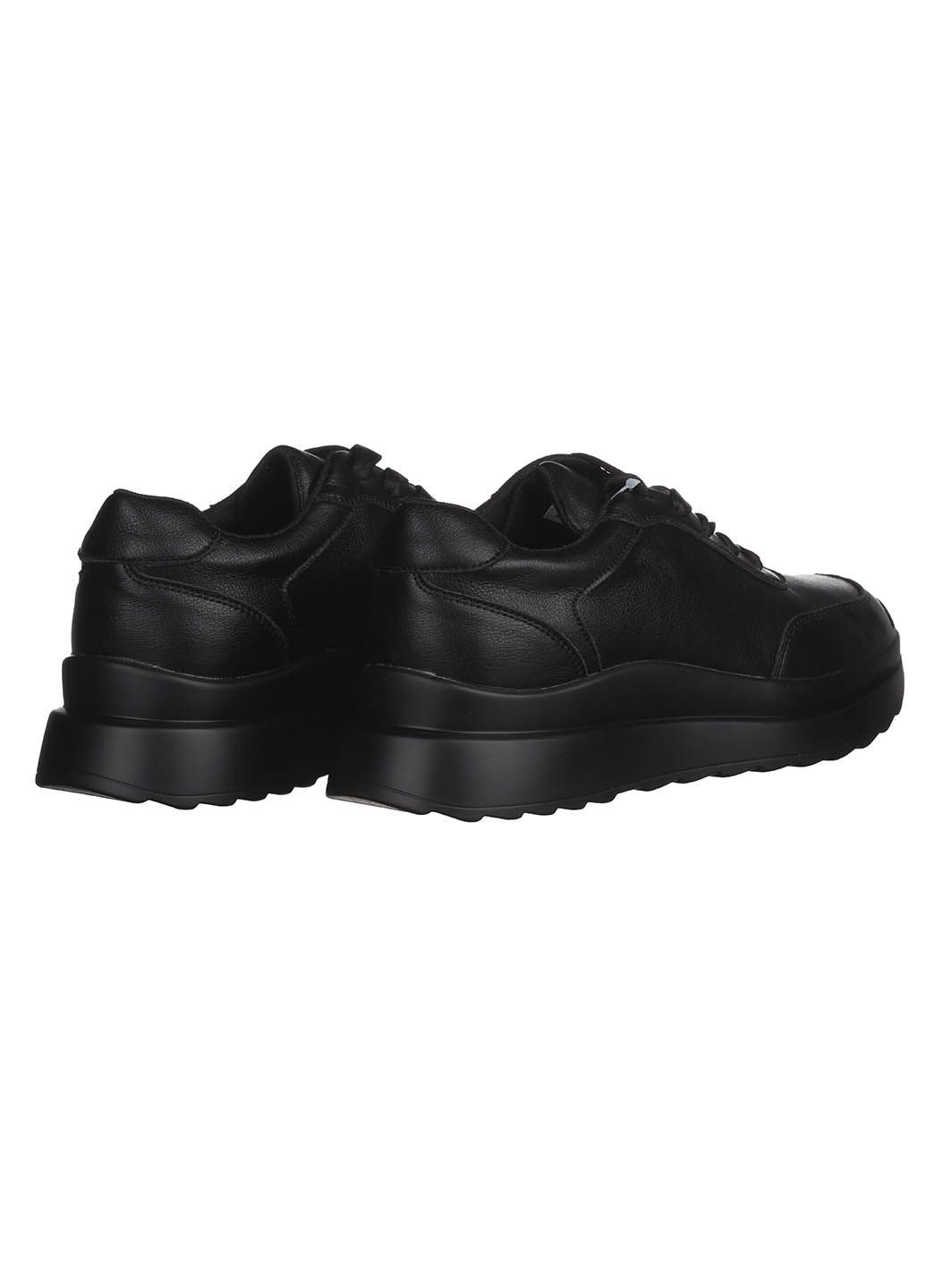 Кросівки зі шкіри для жінок ITTS чорні демісезони (323014872)