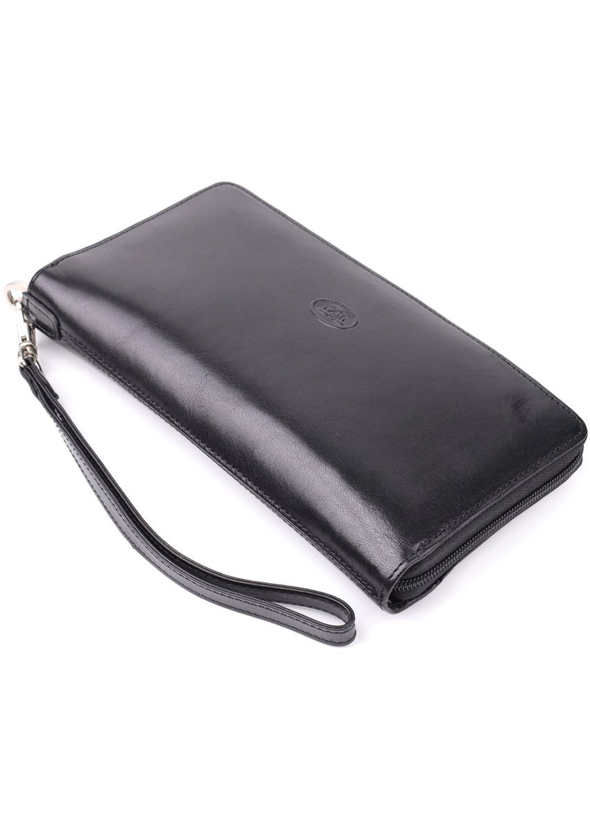 Мужской клатч на одно отделение из гладкой натуральной кожи 20860_1 (9770 nero) Черный Tony Perotti (362046807)