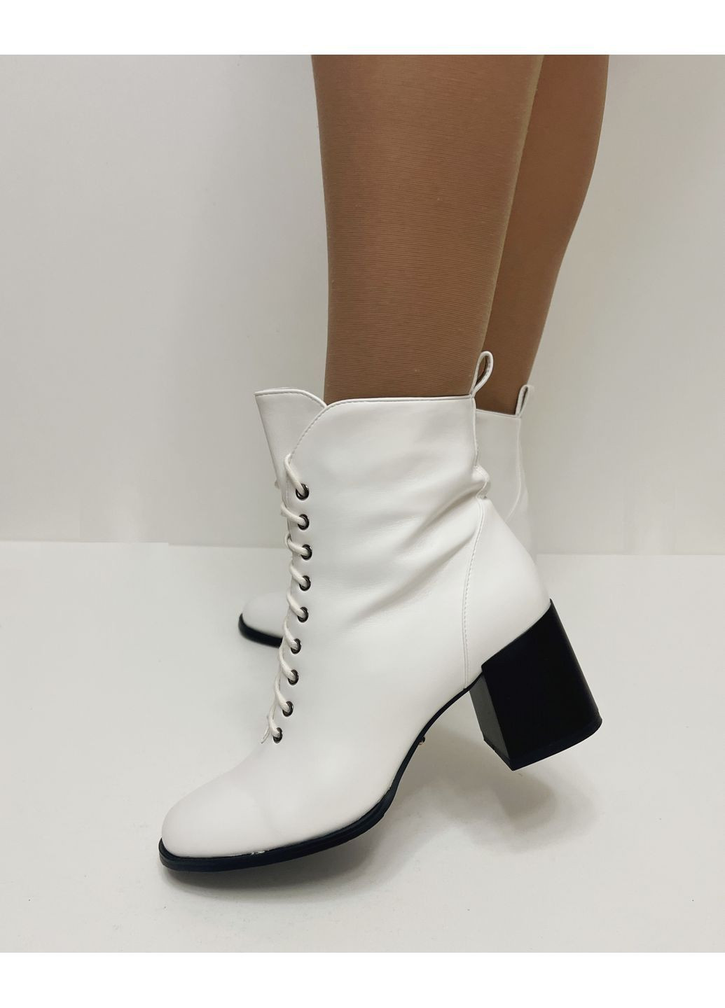 Осенние женские ботинки ботильоны на каблуках Lino Marano со шнуровкой из искусственной кожи