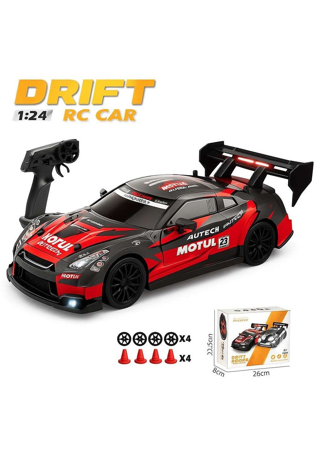 Радиоуправляемая дрифт-машина для детей со светом, скоростью до 30 км/ч No Brand (362204312)