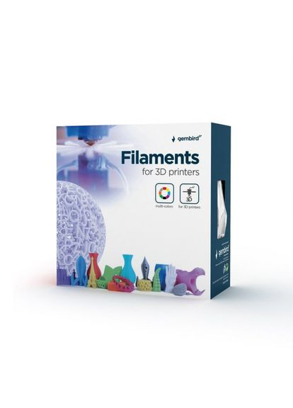 Филамент для 3D-принтера, PLA, White, 1.75 мм, 200 г (3DP-PLA1.75-01-NAT) Gembird (314750030)