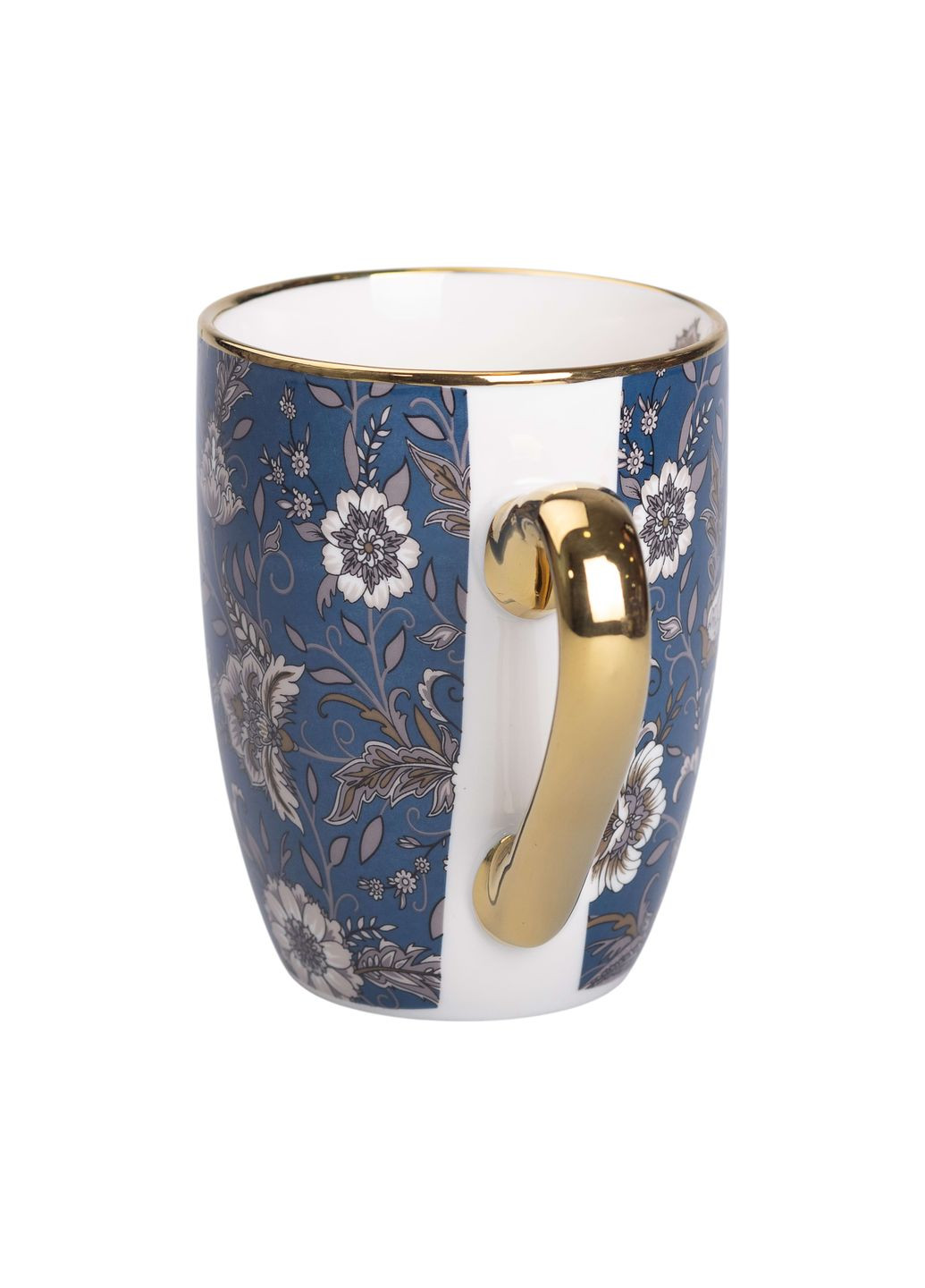 Чашка керамічна у вінтажному стилі 400 мл, синій Liling Rongxiang Ceramic RX-N240665BL No Brand (360977719)