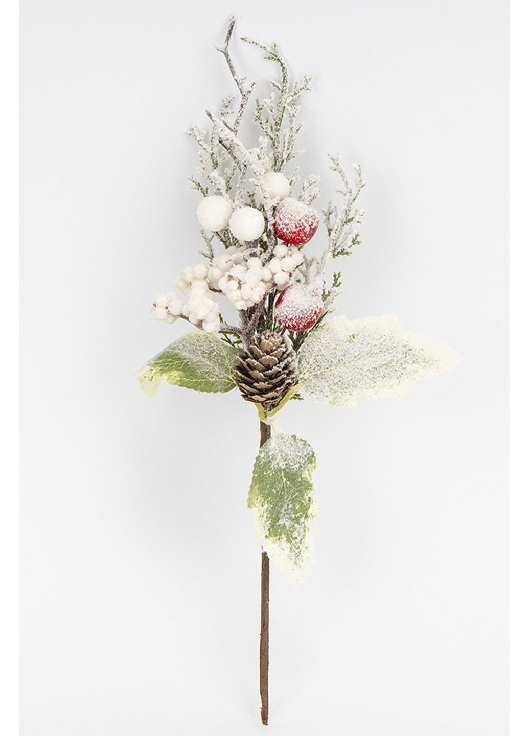 Декоративна гілка «Сніжна фантазія» колір різнокольоровий ЦБ-00286768 No Brand (365588738)