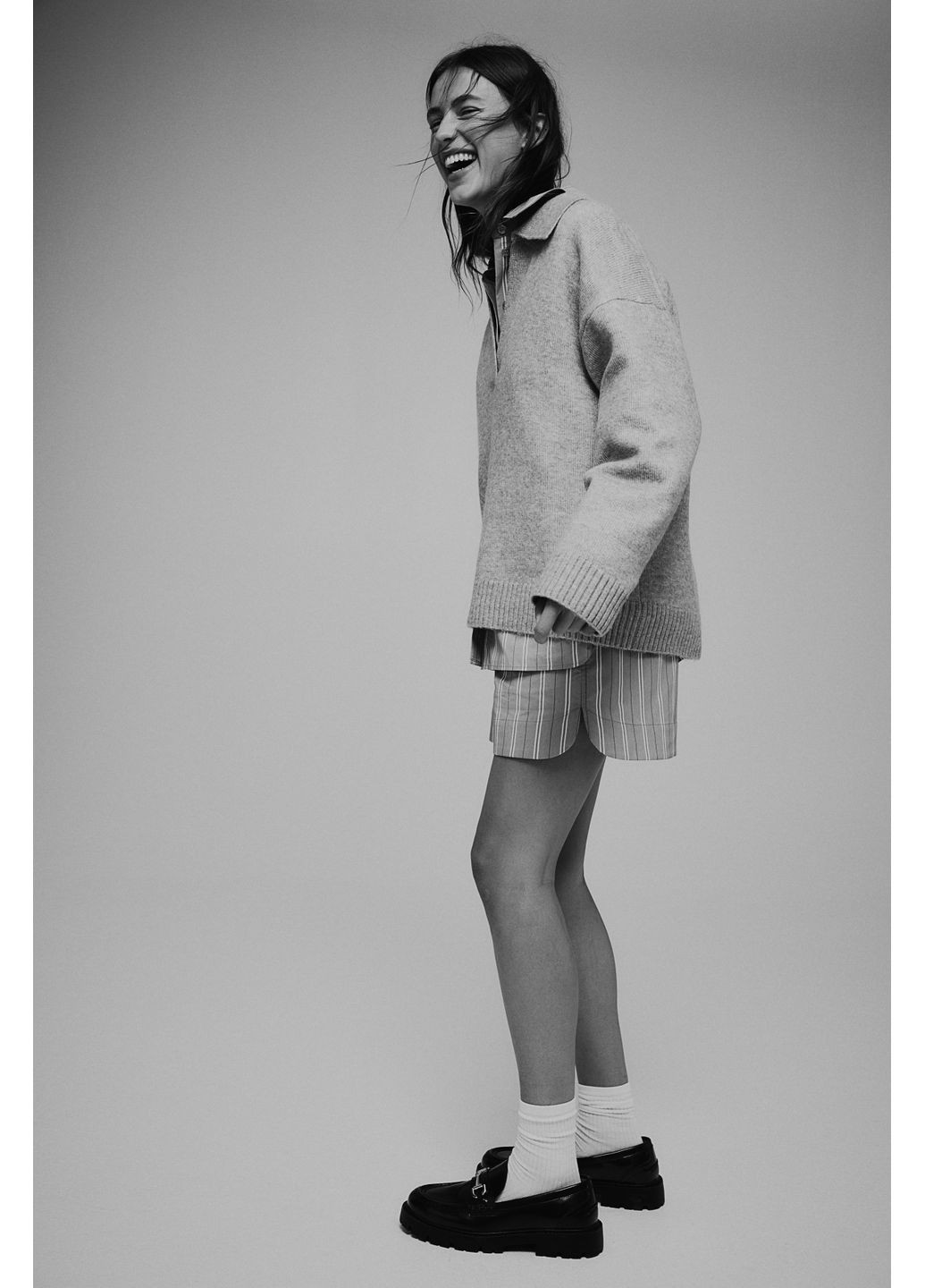 Темно-бежевий демісезонний светр-поло H&M