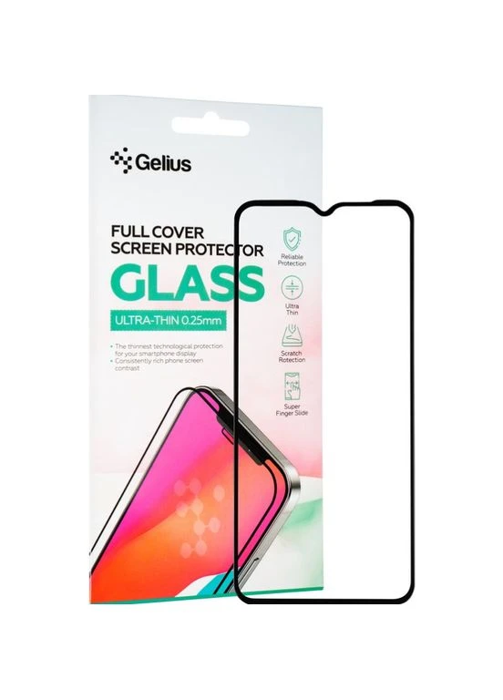 Захисне скло Full Cover Ultra-Thin 0.25mm для Xiaomi Redmi A2/A2 Plus Black Gelius (317192281)