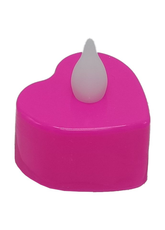 Декоративная свеча "Сердце" CX-19 LED, 3см Розовый Bambi (372201172)