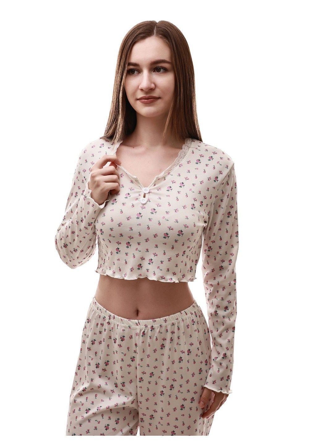 Белая пижама женская Lumo