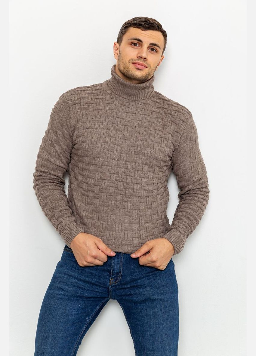 Світло-коричневий светр чоловічий, колір хакі, 161r602 Ager