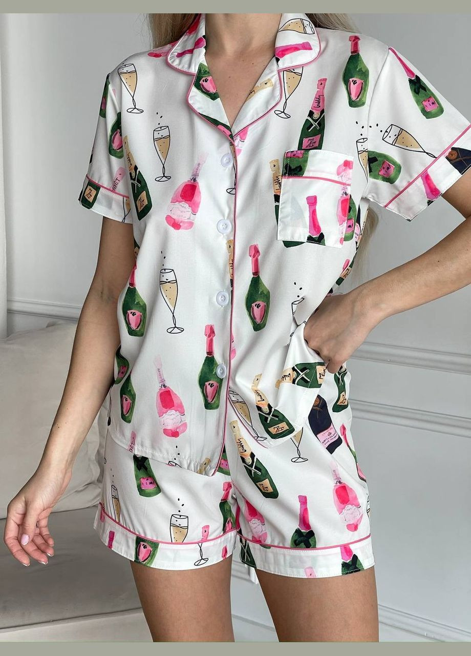 Зеленая пижама "клубничный десерт" Luna