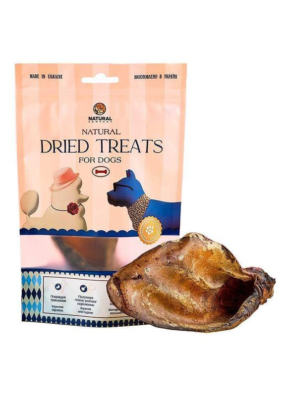 Вухо яловиче для собак Ласощі сушені 1 шт. (4820241160013) Natural (327999744)