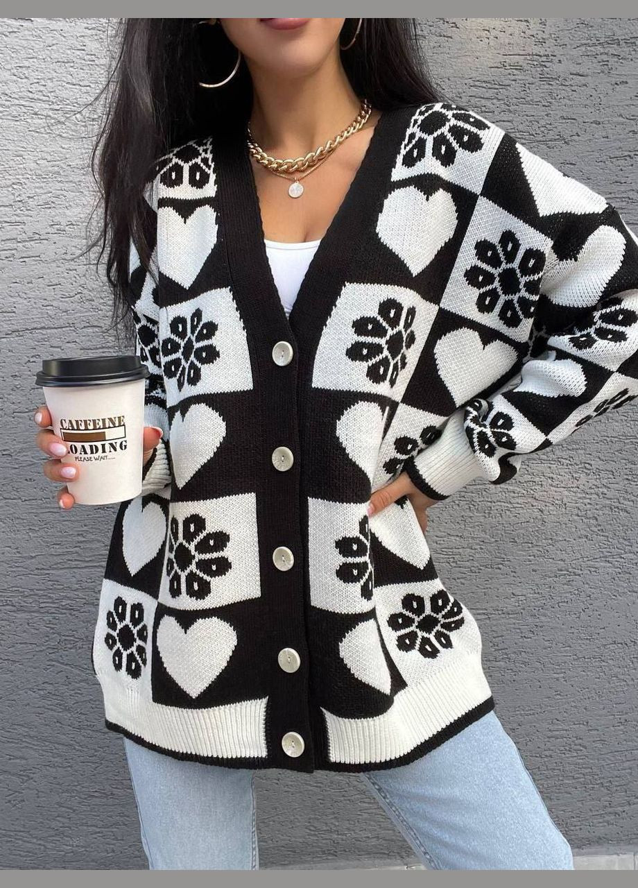 Стильний кежуал кардиган вільного крою Vakko (302293379)