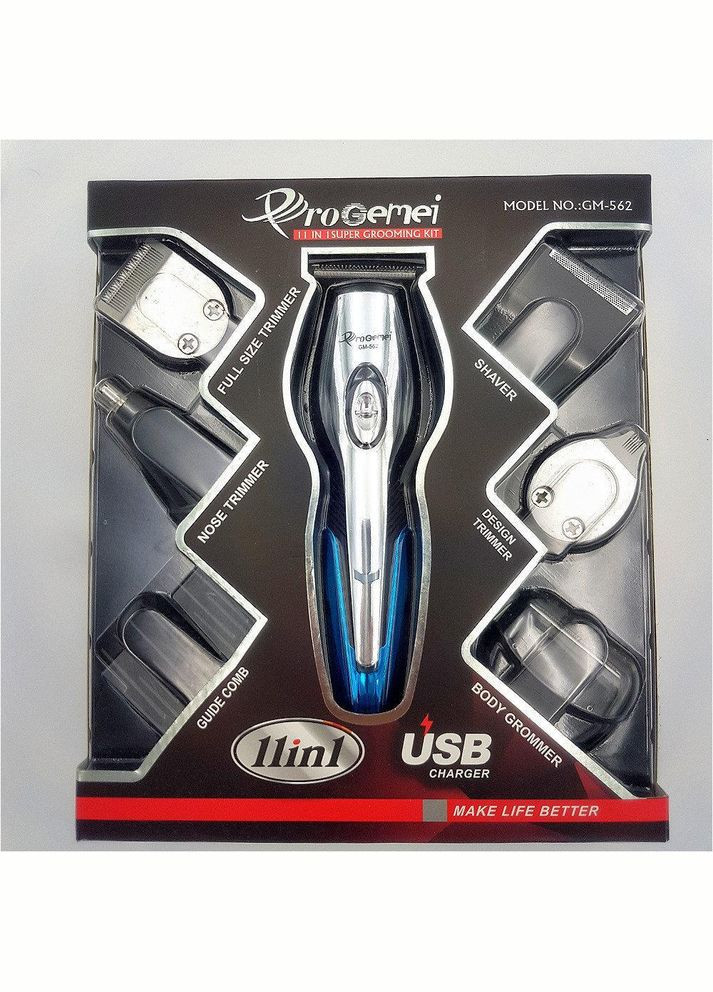 Багатофункціональна машинка для стрижки волосся + бритва тример 11 in 1 (1822572643) Gemei GM-562 (336380474)