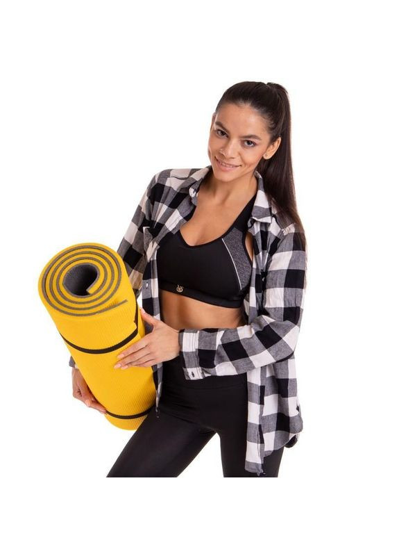 Каремат двошаровий TY-3739 180х60х1,5см Жовтий-Чорний SP-Planeta (311201441)