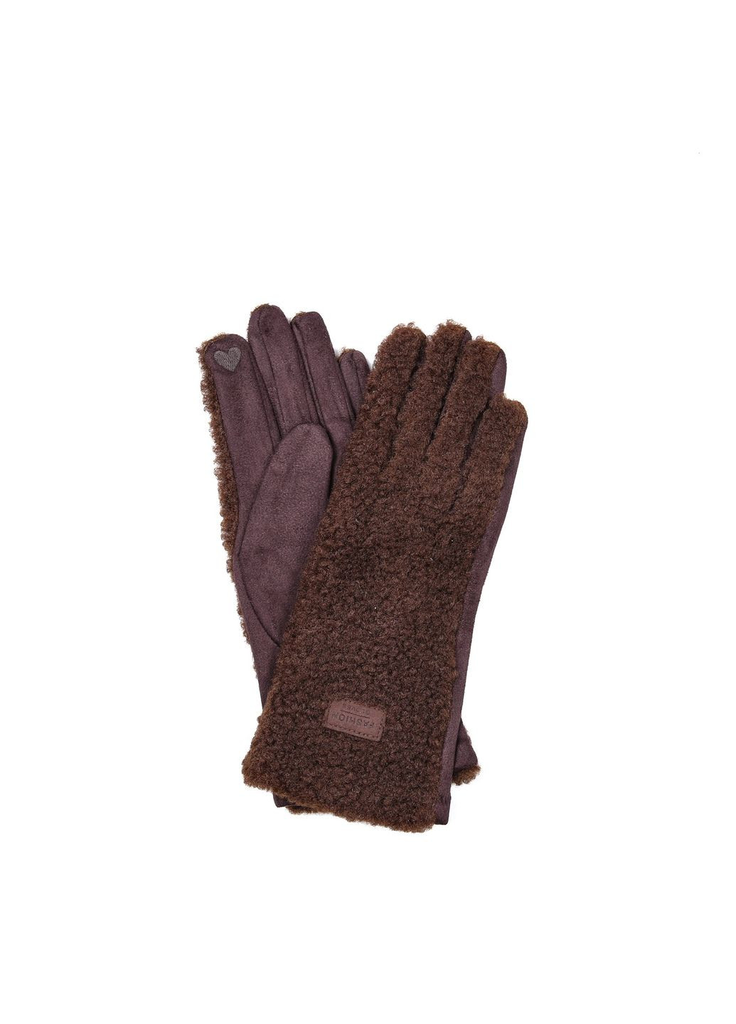 Перчатки Smart Touch женские баранчик / экозамш коричневые АСОЛЬ-2 LuckyLOOK 929-401 (362379285)