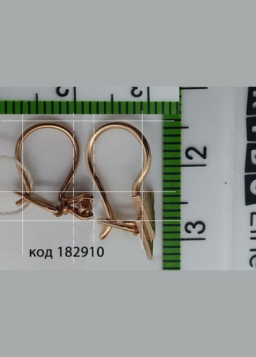Сережки золото 585° 0,96г. петлі дитячі шампань () КЮФ Максаліна 353-8313 (306432479)