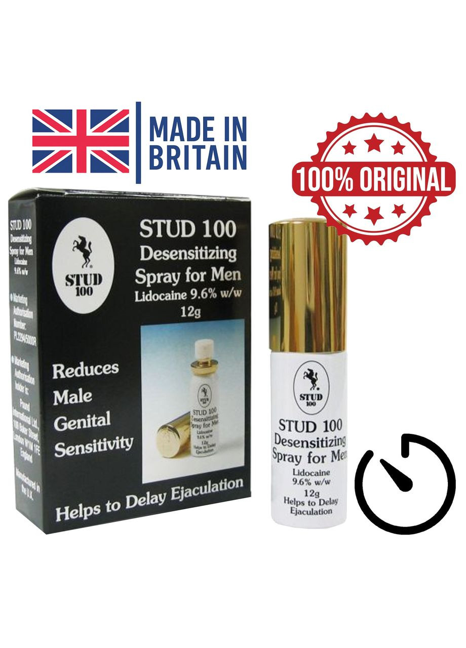 Пролонгатор продовження статевого акту, спрей 12 мл, Великобританія STUD 100 (317747262)