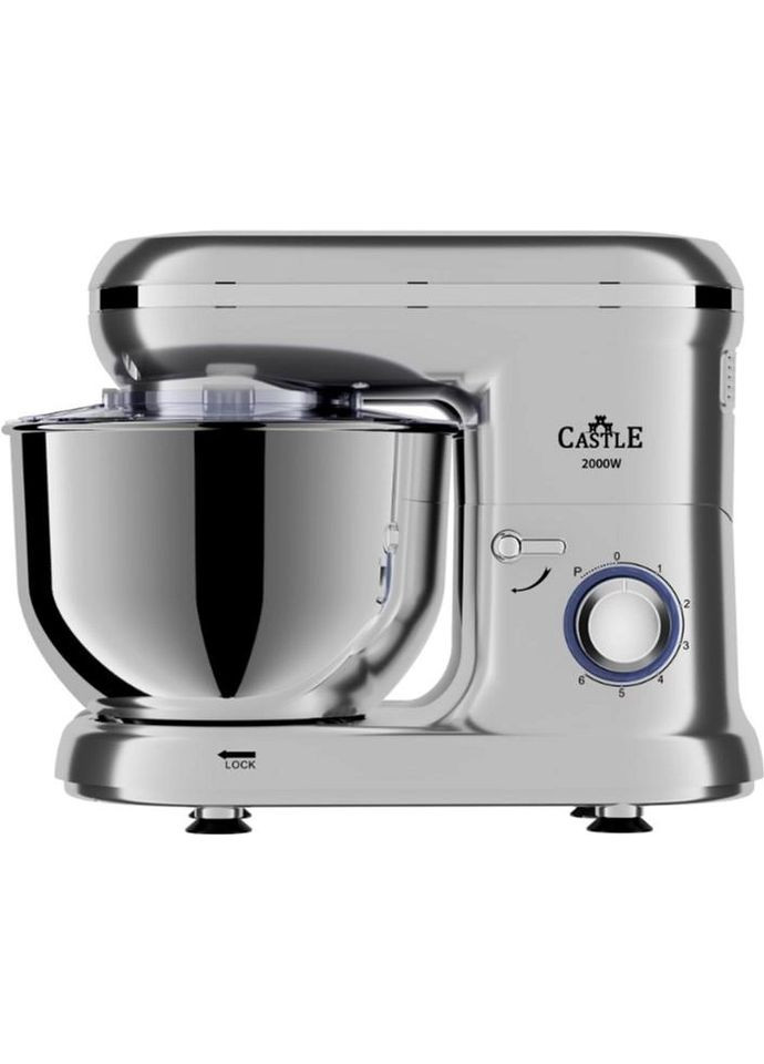 Миксер CM-02S тестомисс планетарный (2000Вт, серебряный) Castle (367073443)