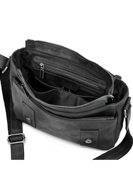 Сумка чоловіча портфель через плече шкіряна для документів А4 середня Чорний 40737 TARWA (367164772)