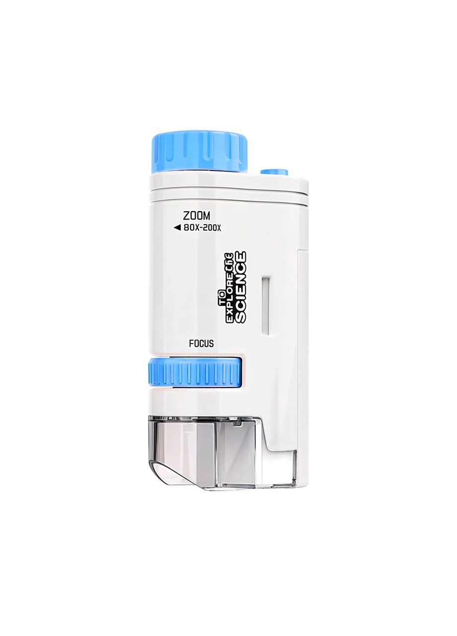 Мікроскоп цифровий кишеньковий портативний дитячий 60x-200x з підсвічуванням (micros-KD) No Brand (347590404)