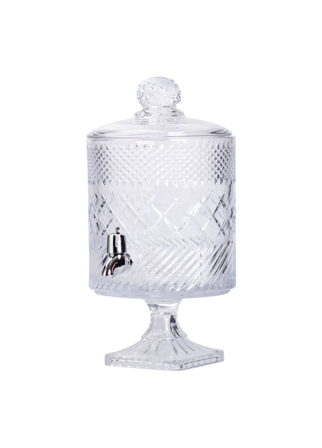 Лимонадниця скляна Glass на 4.5 л на квадратній ніжці Yiwu (361386715)