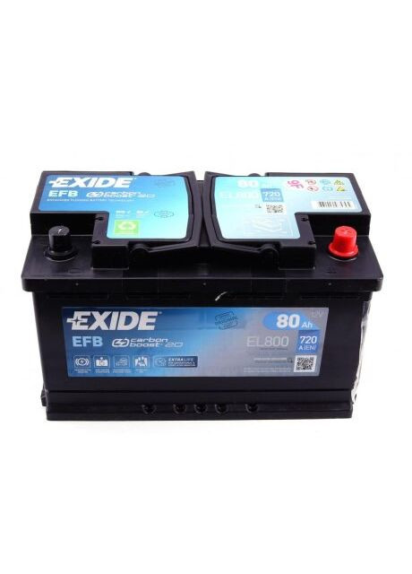 Аккумулятор 80Ah-12v EFB (315х175х190),R,EN800 EL800 Exide (368192823)