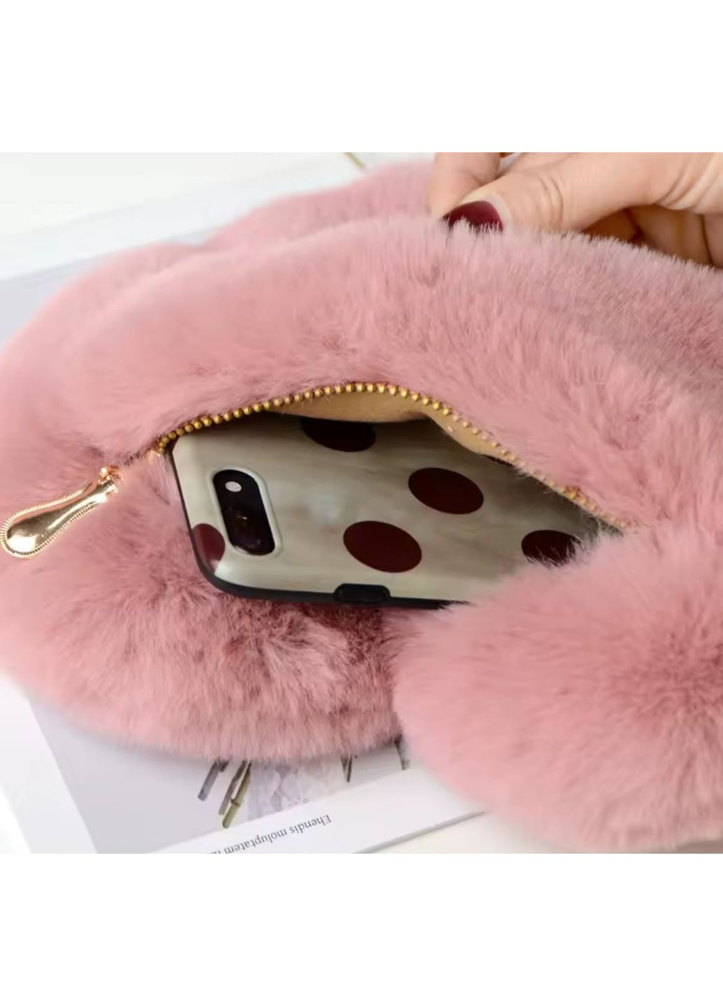 Сумка жіноча крос-боді в формі серця /молодіжна пухнаста сумка через плече DU&KA (365963605)