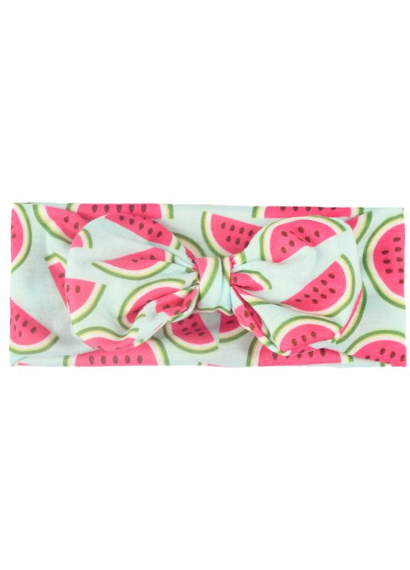 Разноцветная повязка с бантом (Голубой 18см) (12294) Qoopixie (341321704)