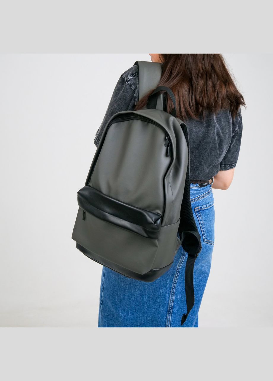 Універсальний рюкзак у зручному розмірі в екошкірі, сірий колір ToBeYou City (293247121)