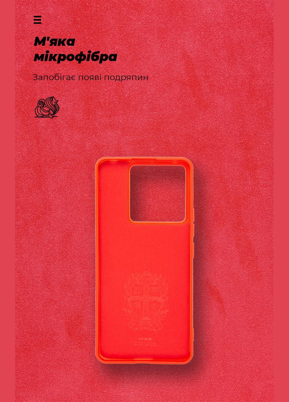 Чехол ICON для Xiaomi Redmi Note 13 Pro 5G / Poco X6 5G Red (ARM71852) PTR ArmorStandart (327882356)