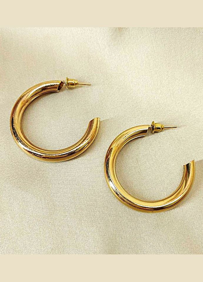 Сережки Середні кільця біжутерія на кожен день No Brand (347608723)