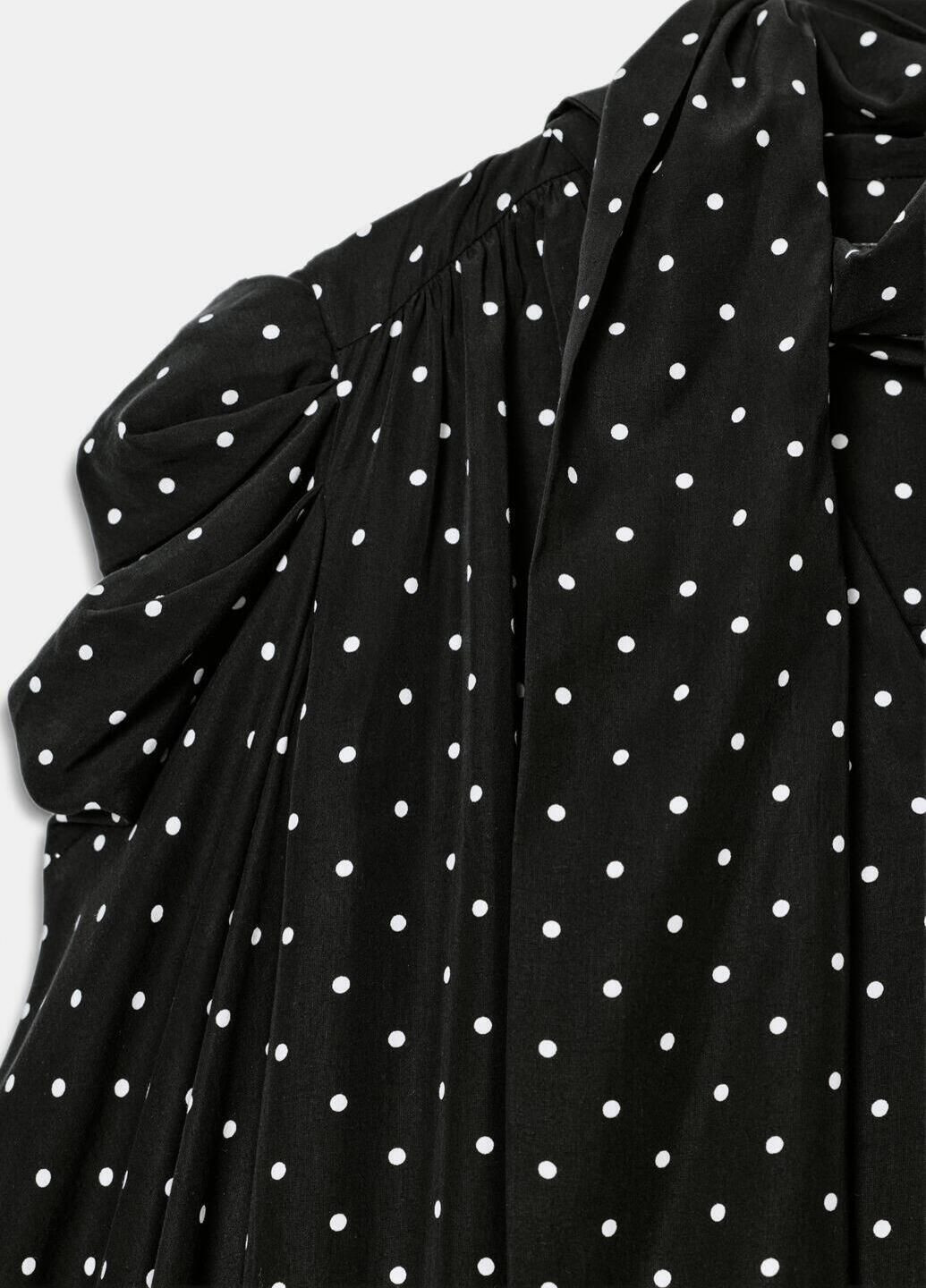 Чорна сукня Zara в горошок