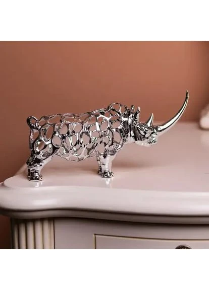 Декоративная фигурка Rhinoceros 23x6x10 см металлическая HP-7-23 Yiwu (402467315)