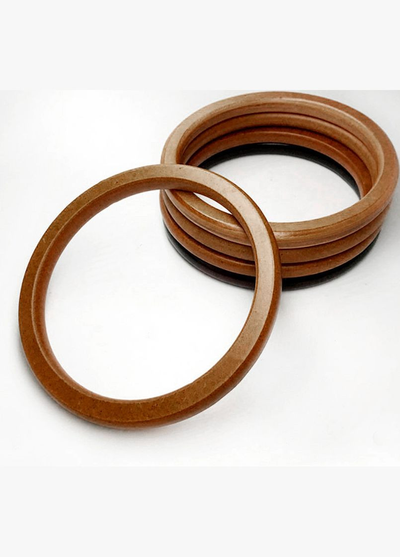 Ручки для сумки дерев’яні, плоске кільце, 14 см, коричневі, 2 шт No Brand (341730694)