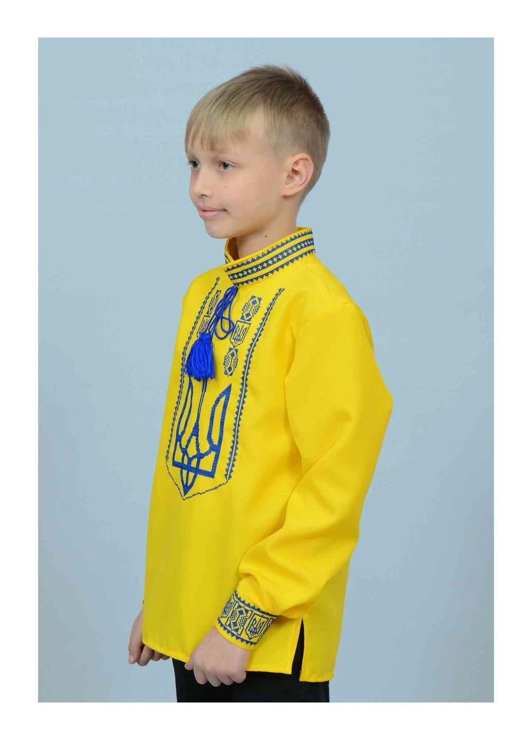Жовта вишиванка герб Liana Style візерунок українська символіка габардин (333824233)