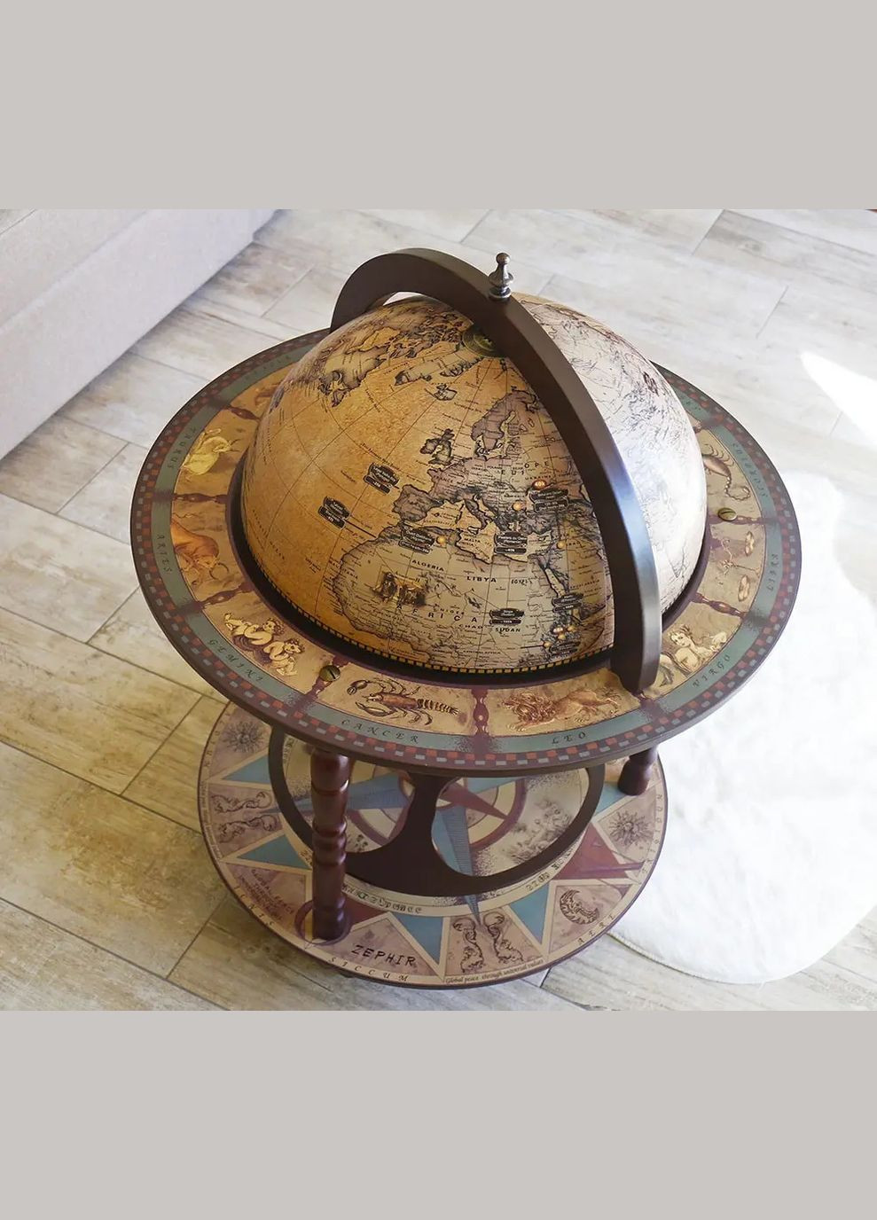 Глобус бар напольный в кабинет карта мира элитный подарок деловому мужчине| Диаметр сферы 42 см Handmade 42001N (345646754)