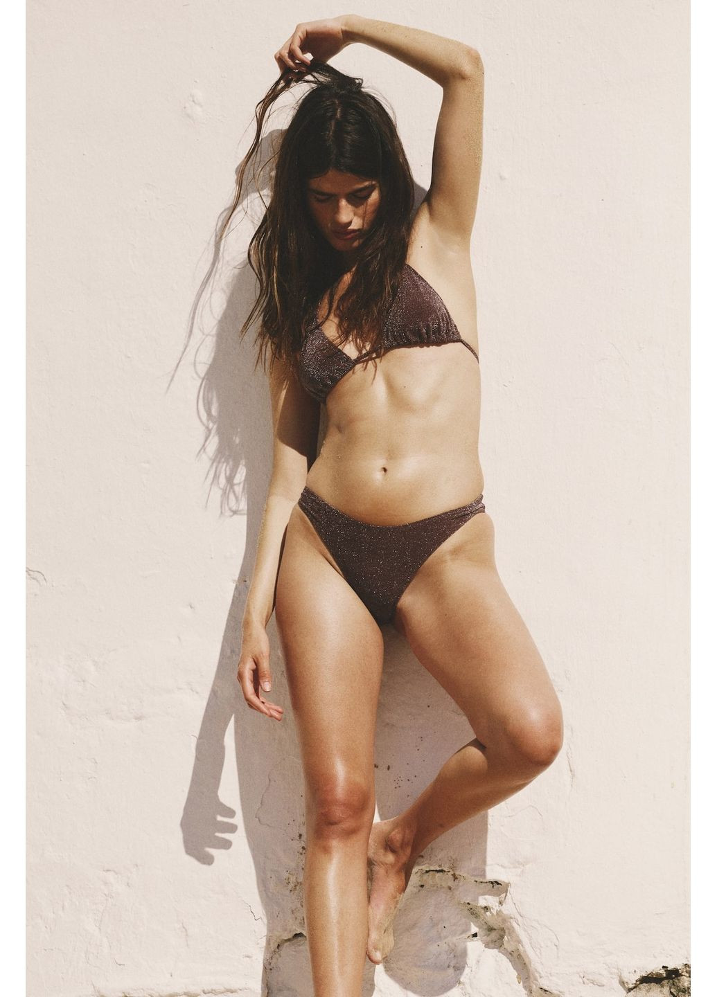 Коричневые купальные трусики H&M