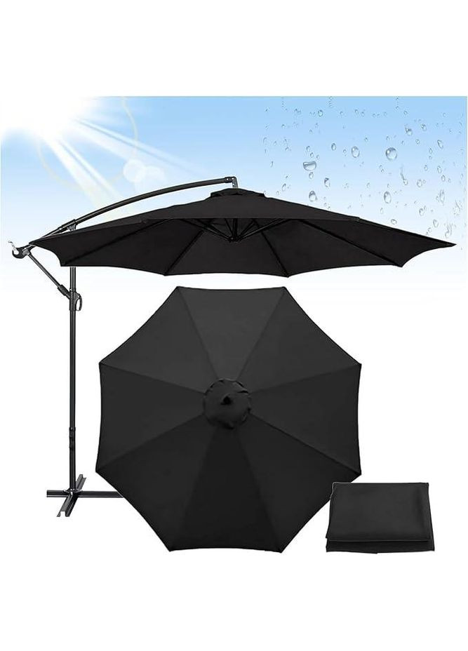Садовый зонт регулируемый 3 м с наклоном Чёрный + чехол WCG (346528746)