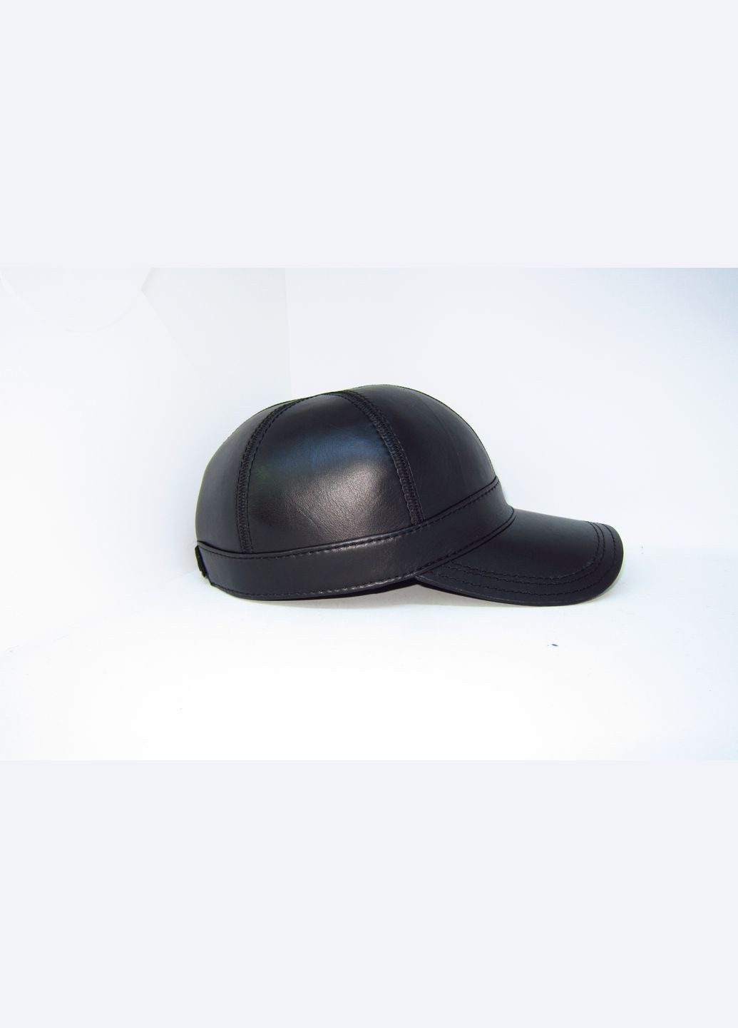 Мужская бейсболка из натуральной кожи черная на флисе. DAVANI 00518 No Brand кепка бейсболка (316612338)
