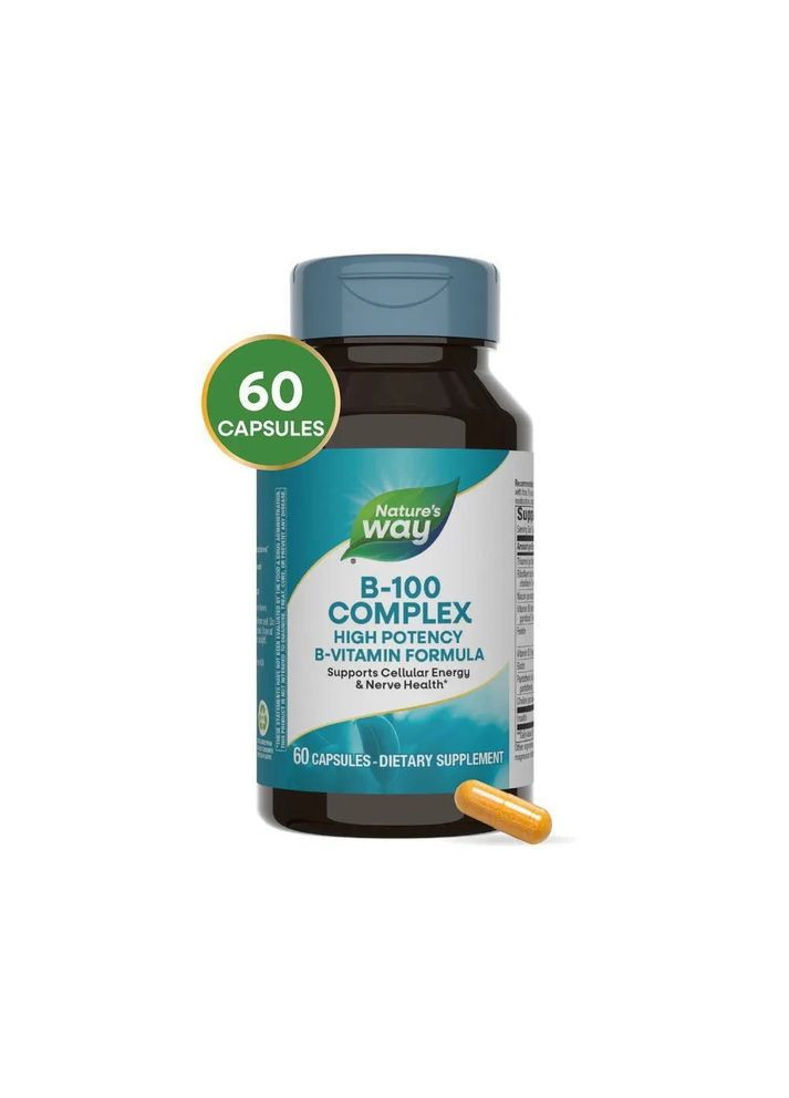 Комплекс B-100 Vitamin B-100 Complex 60 капсул Nature's Way (361115946)