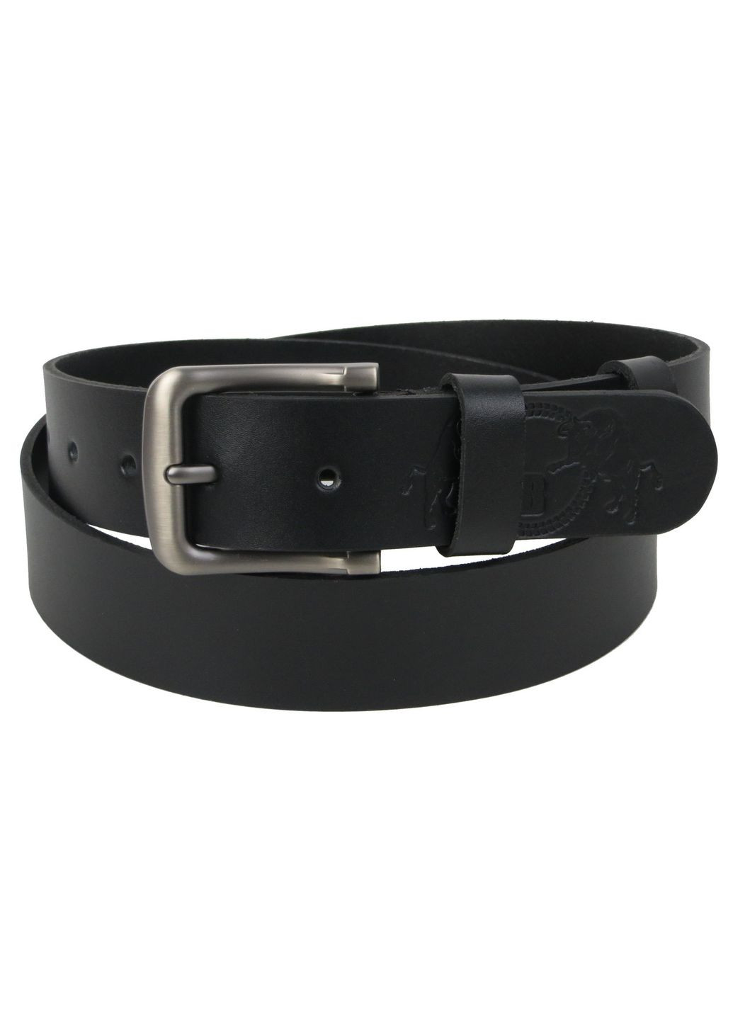 Чоловічий ремінь для джинсів, Україна чорний 3,8 см Skipper (361156800)