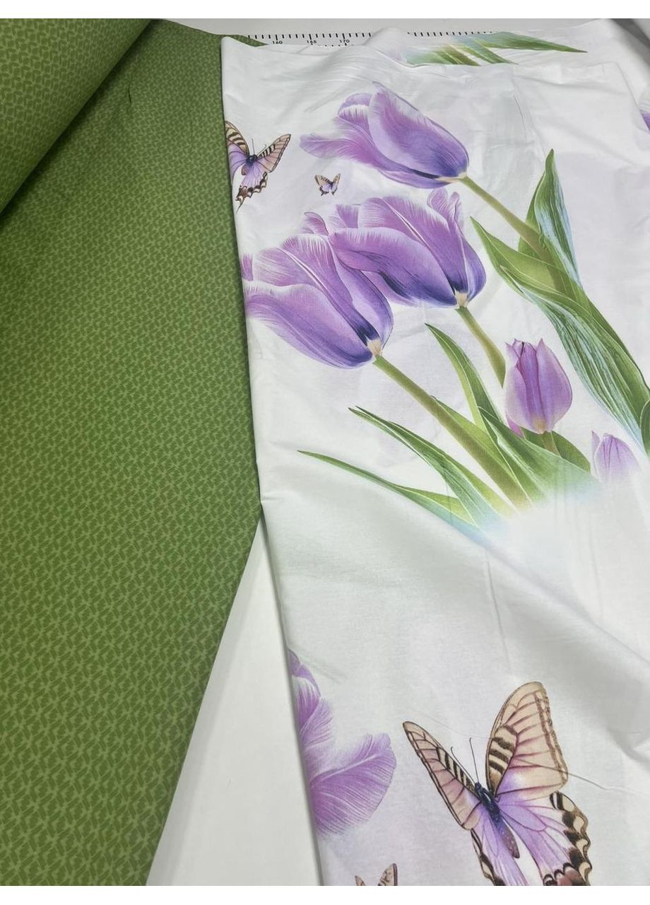 Постільна білизна з резинкою Тюльпановий сон, ранфорс Полуторний розмір, наволочки 50/70 No Brand (364220826)