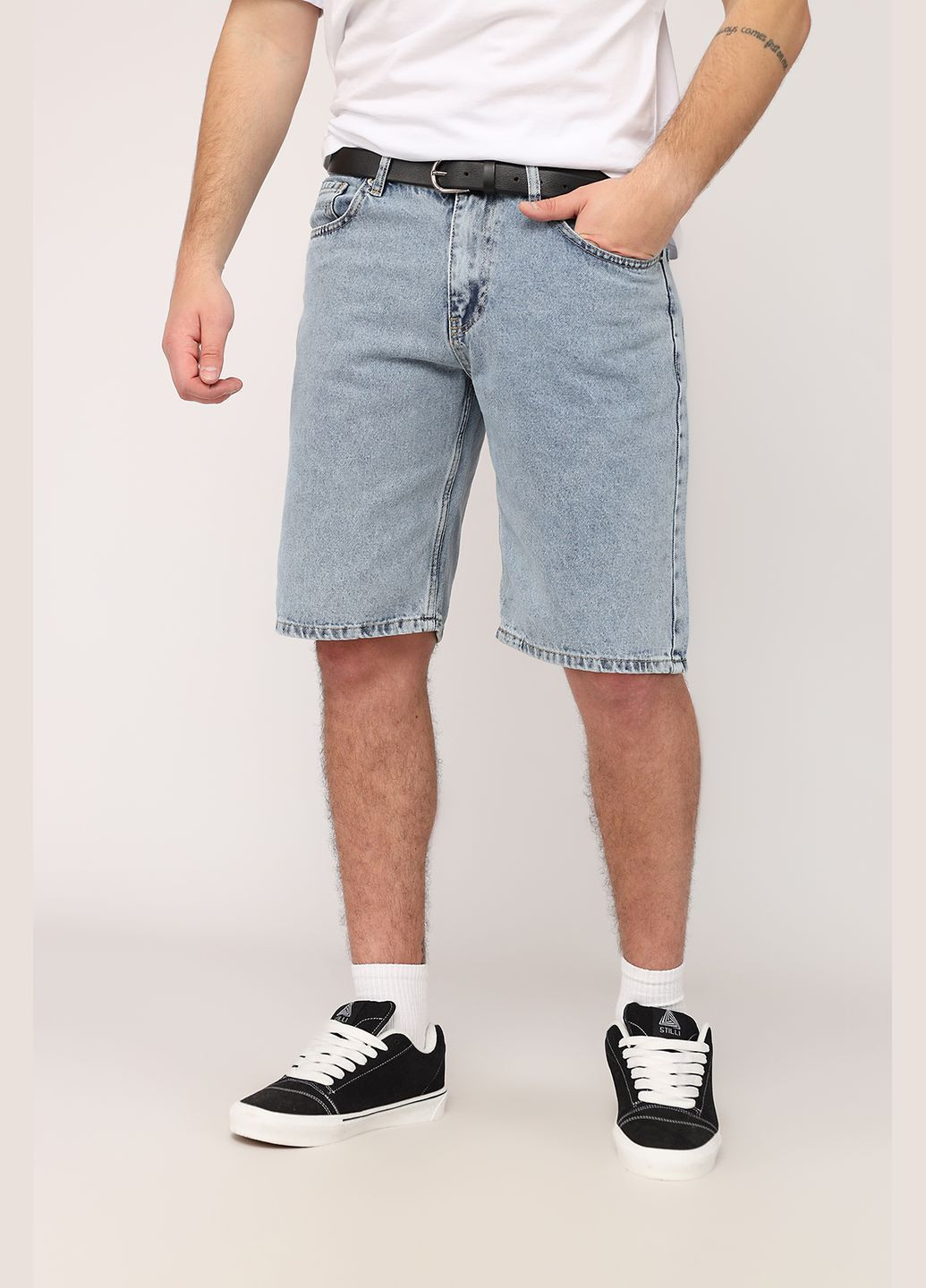 Шорти джинсові чоловічі колір блакитний CB-00277362 INTERCODE (332767952)