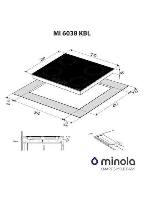 Варильна поверхня індукційна MI 6038 KBL MINOLA (339083405)