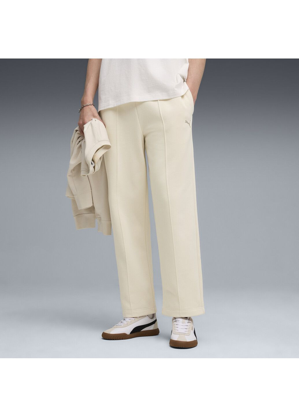 Белые спортивные демисезонные брюки Puma