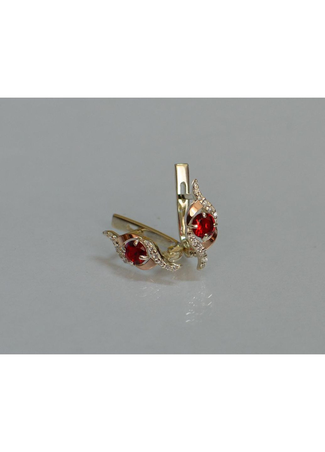 Серебряные серьги с золотыми накладками Silver Style (367112817)