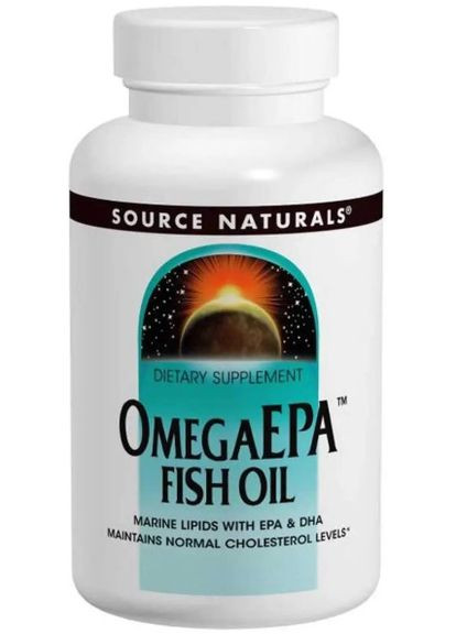 Риб'ячий жир Омега-3 Omegaepa Fish Oil 1000 мг 100 капс Source Naturals (357340046)